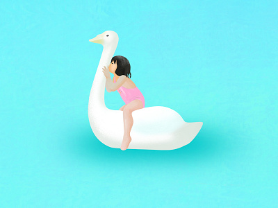 Swan girl girl swan