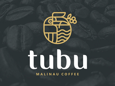 Tubu Coffee - Monoline logo bird coffee logo monoline