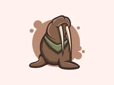 Walrus art children digital doodle drawing good illustration morning painting photoshop walrus