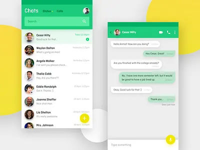 Whatsapp resdesign concept chat chat app clean message minimal mobile typography ui design ui ux user interface whatsapp