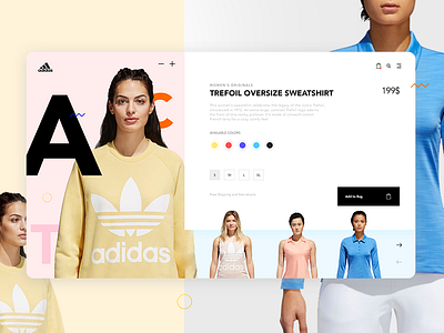 Adidas Ecommerce Store Concept - Product Card 7ninjas adidas clean clothes design ecommerce marcinrumierz minimal shop store ui ux