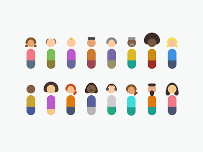 People illustration art colors cute humans illustration people