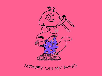 Rocko´s modern life animation drawing illustration kangaroo money photoshop