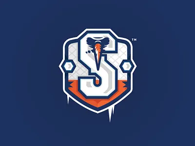 SNOWMEN_minilogo blue design hockey ice illustration logo snowman sport team vector