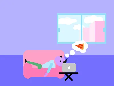 THE FREELANCE LIFE colours design freelance graphic illustration pizza