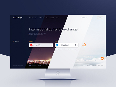 Free PSD Template for downloading. Currency exchange website currency design exchange free psd site template web