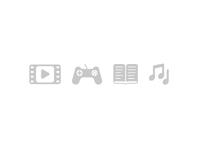 Media Icons book four game grey icon icons music round simple video