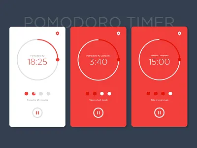 Daily UI #14 - Countdown Timer countdown daily ui mobile app pomodoro timer ui ui design ux