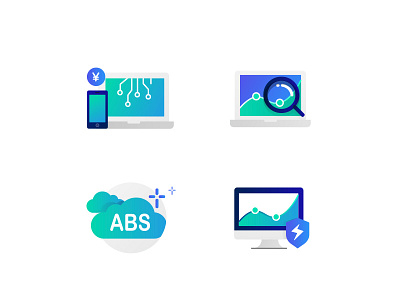 web icon cloud data financial icon technology