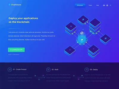 Landing page blockchain crypto illustration landing page ui webdesign