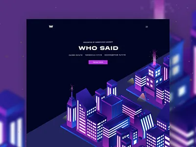 Who Said Events 2018 buildings electric festival isometric landing music neon neon city