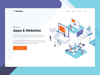 Development Company development illustration landing page latest modern simple trending ui web