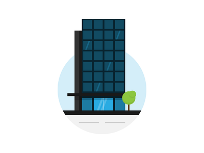 Corporate Building flat illustration vector