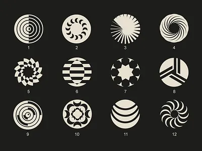 Shapes black brand circle geometric icon line logo logotype mark ring shape simple