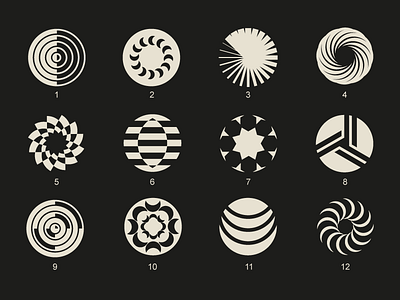 Shapes black brand circle geometric icon line logo logotype mark ring shape simple