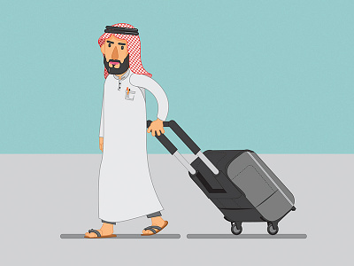 Arabic character illustration arab clothing draw illustrator male male clothing motion traveling