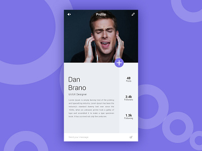 Profile Page Minimal Concept UI android app darkcolor dribbble ios minimal mobile profile profile ui ui uiux ux