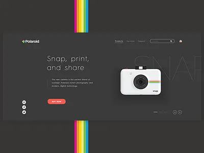 Polaroid — web design concept polaroid ui pattern web design concept