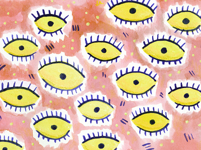 Gouachey Eyes color drawing eyes gouache illustration painting sketch