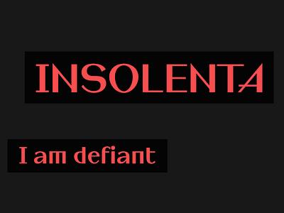 Insolenta font