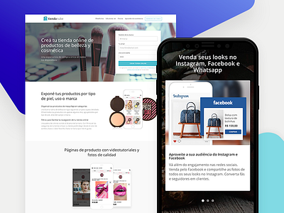 Landing pages - Channels & Verticals clean design facebook landing page platform saas ui ux webdesign