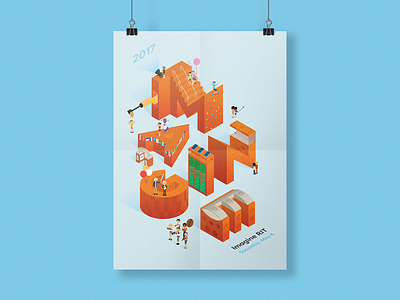 Imagine RIT 2017 3d illustration imagine rit letterform poster typography