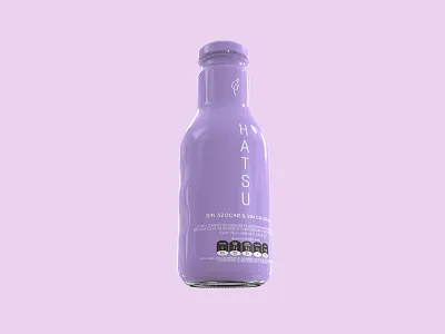 Hatsu Purple 3d bottles cinema 4d colors fun happiness hatsu keyshot pastel rendering