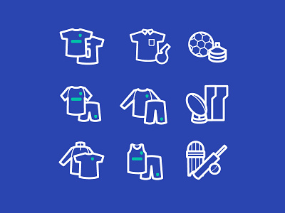 Sports E-commerce Icons categories ecommerce icons line sports store ui ux