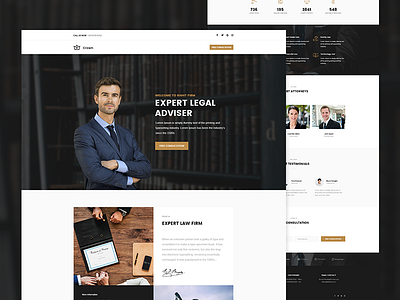 Crown - Law Firm Landing page crown envato themeforest unbounce