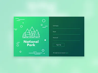 UI challenge #001 - Sign Up 001 daily login national ui
