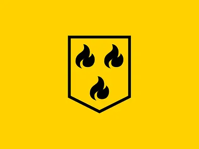 Firemen logo angular firemen heraldic logo minimal shield