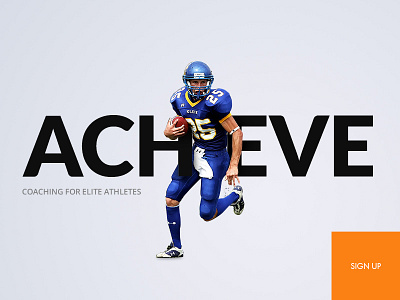 [ UI / UX ] Web Concept - Achieve athlete blue concept fitness interface landing page orange ui ux web design webdesign