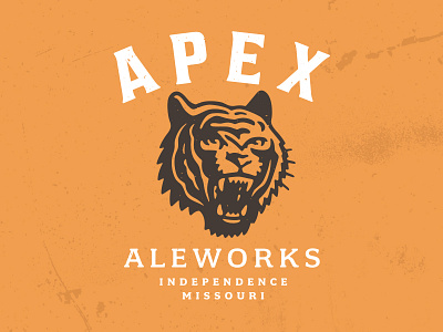 Apex apex beer brewery illustration orange tiger