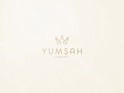 Textile brand Yumşah branding crown identity logo mark minimalist needle textile thread
