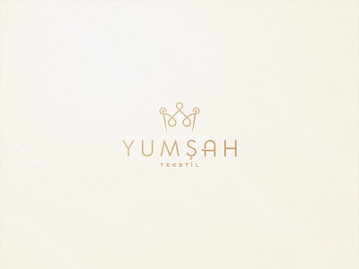 Textile brand Yumşah branding crown identity logo mark minimalist needle textile thread