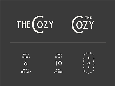 The Cozy badge beer branding drinks illustration logo texas the cozy typography wine