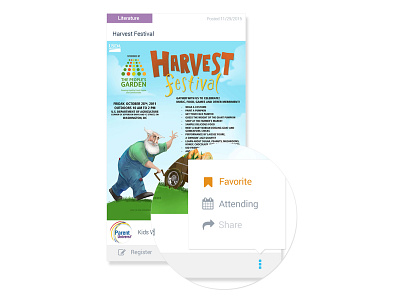 Grid Tile Actions e flyers education mobile