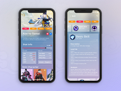 prototype onmyoji guide game graphic guide interface ios iphonex ui ux
