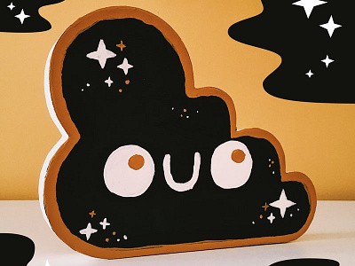 Little Cloud Companion acrylic cloud craft decoration home illustration mache paint paper stars
