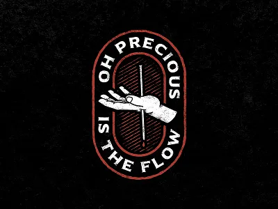 Oh Precious Is The Flow badge christ texture