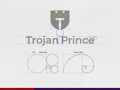 Trojan Prince Logo Construction brand branding design geometric goldern ratio identiy logo logomark logos mark ratio
