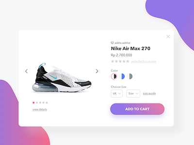 Shoes Store quick buy pop up airmax 270 desktop ecomerce fashion nike pop store ui uiux design up ux design