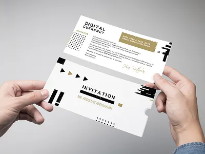 Digital Currency Event invitation blockchain creative currency digital hacker invitation system