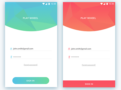Palette exploration, shall we? exploration login screen mobile app design palette ui challenge ui design ux