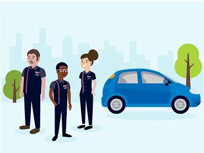 Valvoline Characters car characters illustration motor oil safety training