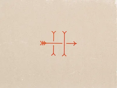 Hobo Arrow Monogram arrow badge brand branding hobo identity letter logo monogram simple shapes texture