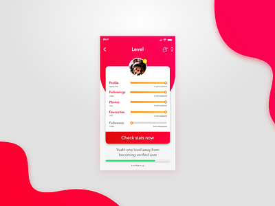 Profile Level up! adobexd dribbble ios socialmob uidesign