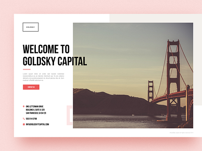 Landing Page clean corporate design equity firm landing page san francisco sharp web app website