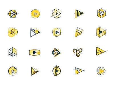 Skybox branding exploration icon identity logo mark play sketch vr