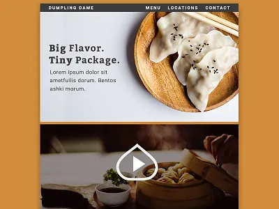 Daily UI 003 - Landing Page bao daily ui daily ui 003 dumpling food landing page restaurant ui ui design web design website